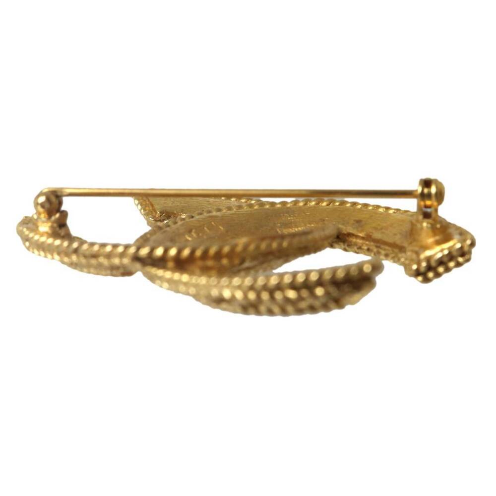CHANEL Gold Logo Brooch - Picture 5 of 7